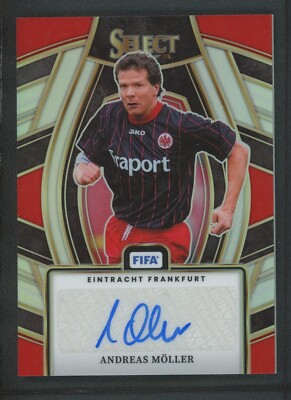 2023-24 ANDREAS MOLLER AUTO PANINI SELECT FIFA RED SILVER AUTOGRAPHS