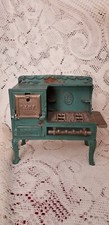 RARE ANTIQUE KENT CAST IRON SALESMAN SAMPLE GAS RANGE DOLL TOY STOVE MINIATURE