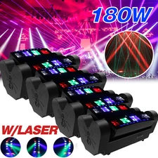 180W LED Laser Stage Light RGBW Beam Spider Moving Head Light DMX Party DJ Disco