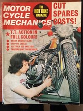 Motorcycle mechanics August 1973 Triumph 500 Scott Suzuki GT185 AJS Motocross 