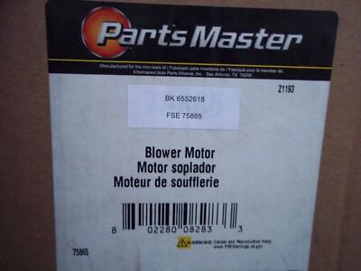 HVAC Blower Motor PARTS MASTER 75865 | eBay
