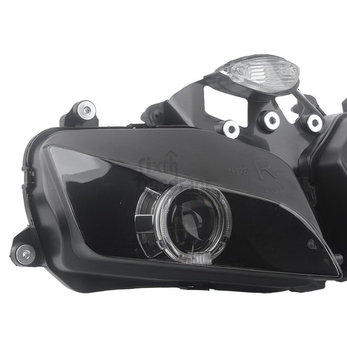 For Honda CBR600RR / F5 2003-2006 White Red Double Angel Eyes Headlight Assembly - Picture 14 of 23