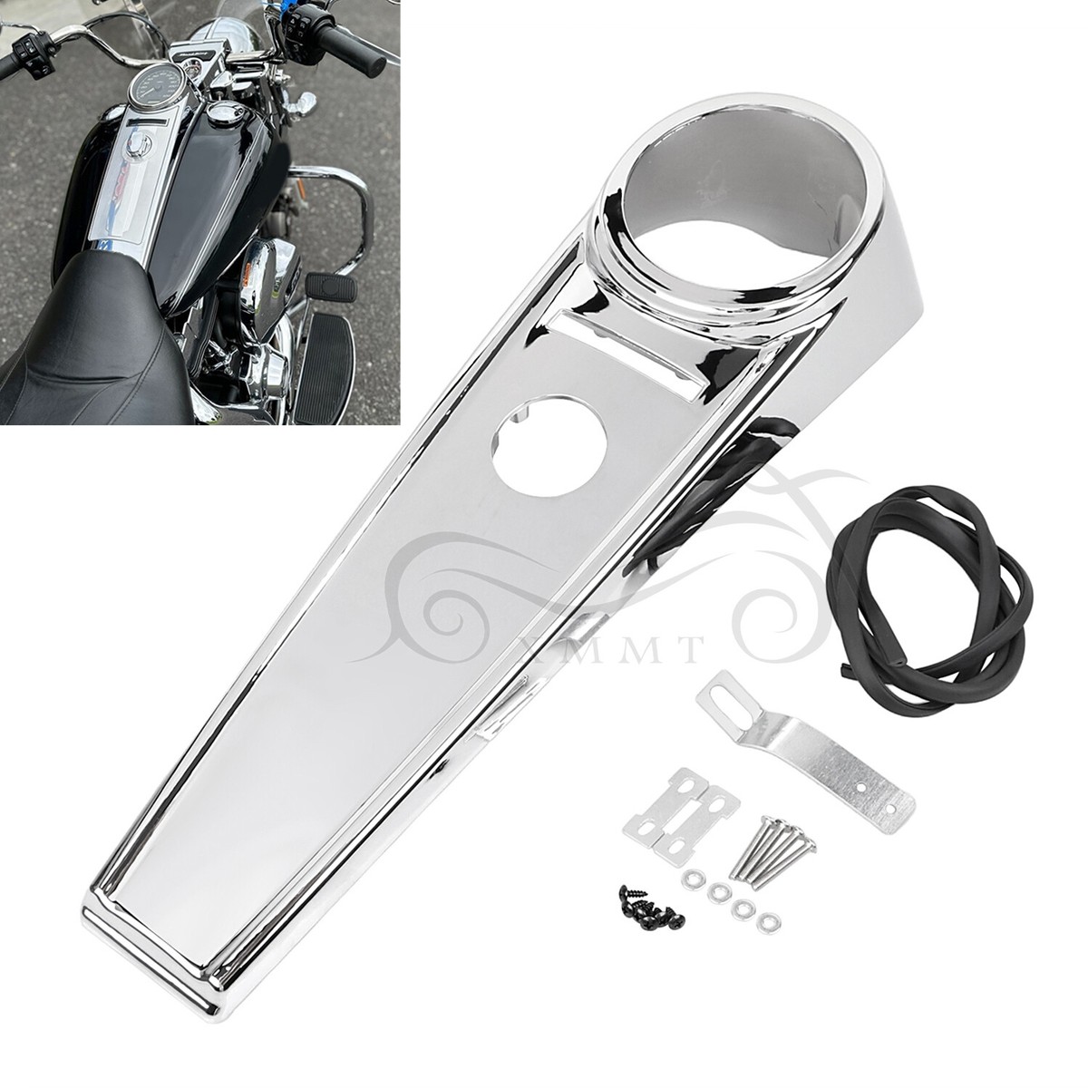 Chrome ABS Dash Fuel Tank Console For Harley Road King FLHR FLHP
