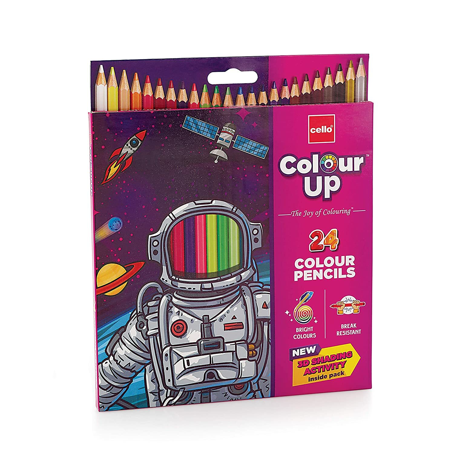 Cello ColourUp Color Pencil Set -Break resistant body for writing and drawing