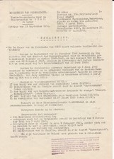 WO II MINISTERIE VAN WEDEROPBOUW ATTEST WEGGEVOERDE 8 NOVEMBER 1943