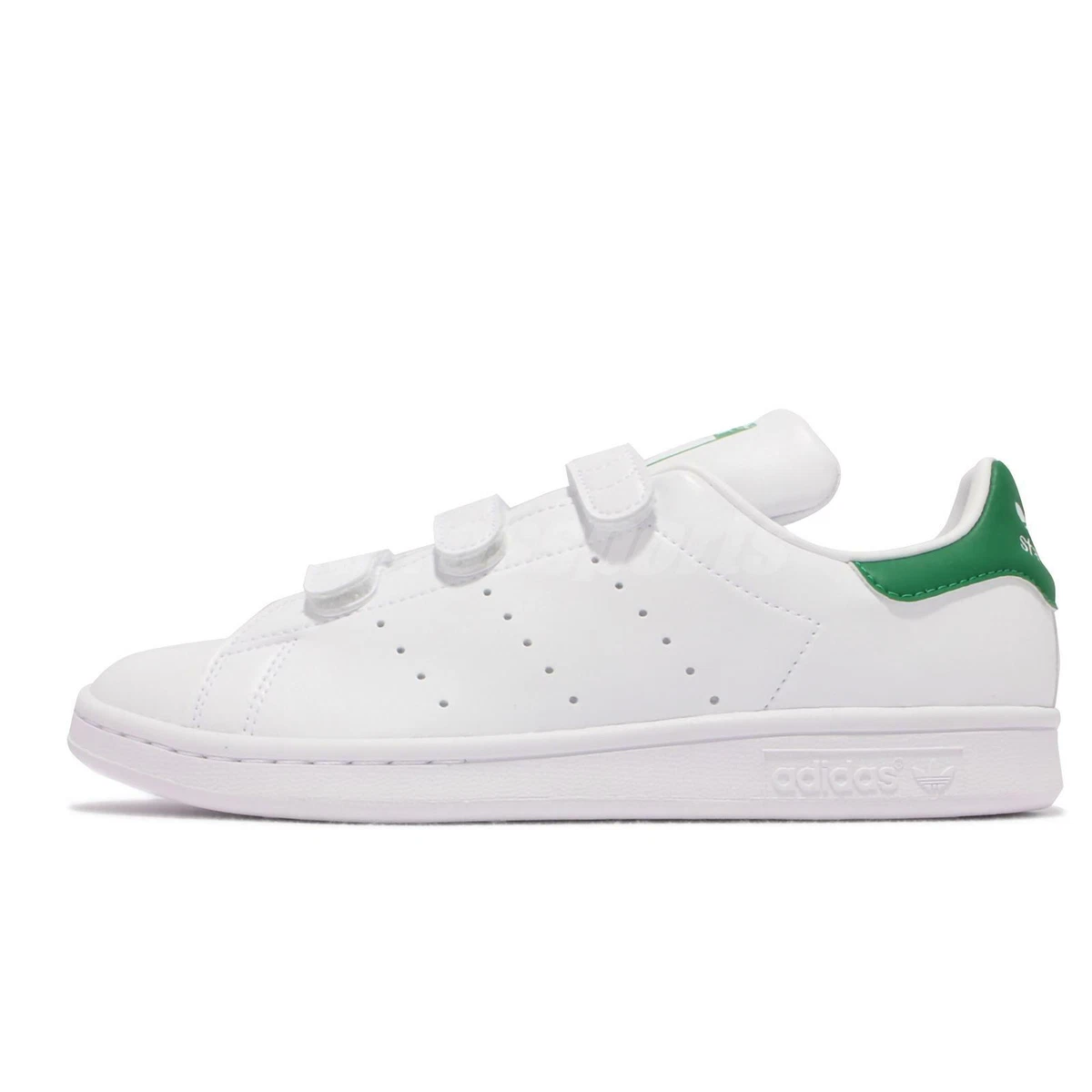 adidas Originals Stan Smith CF White Green Strap Men Unisex Casual Shoes  FX5509