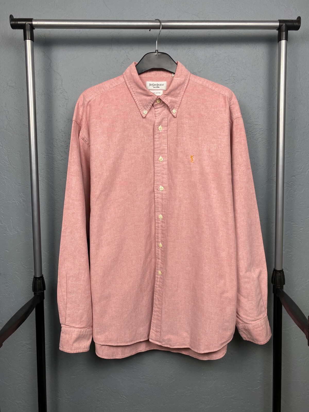 Camicia uomo Yves Saint Laurent YSL cotone pesante manica lunga taglia L