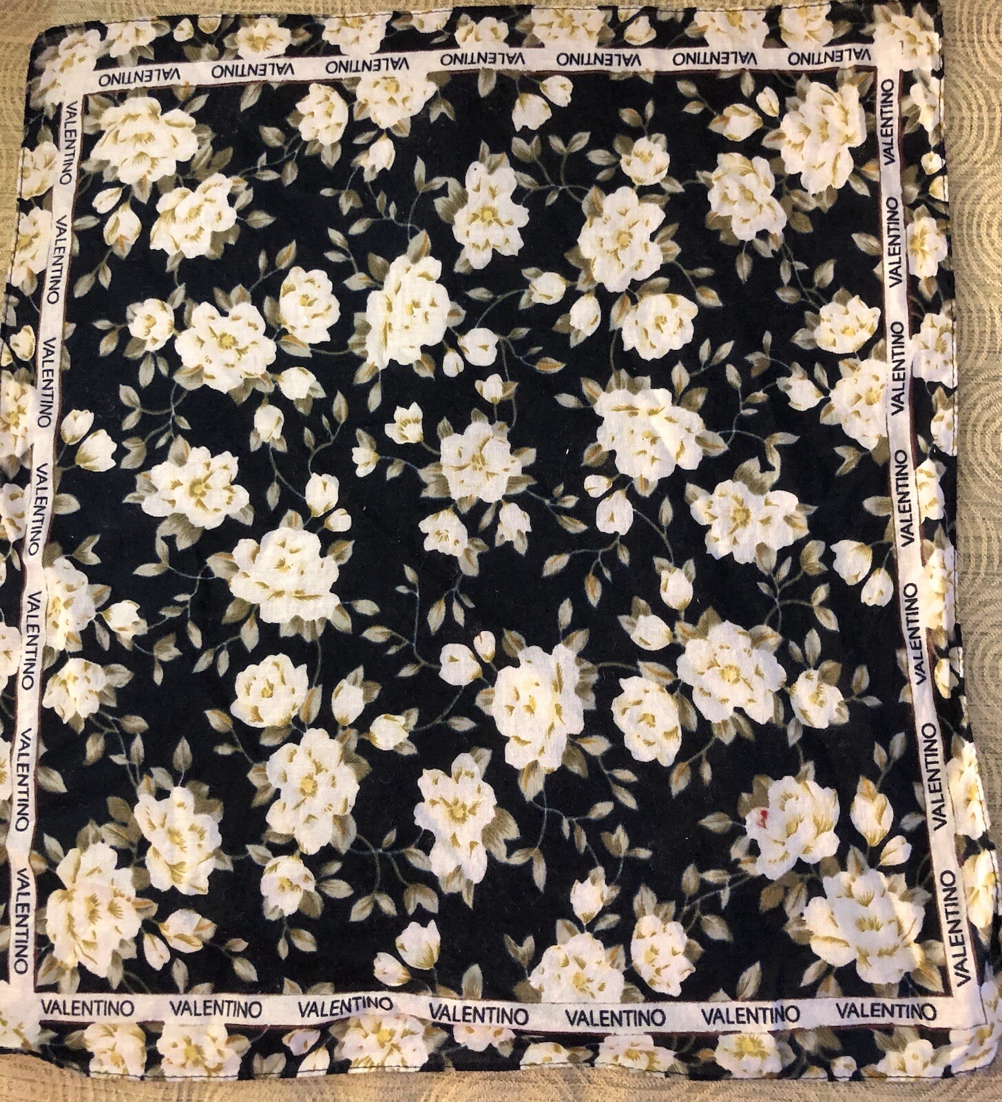 Women’s Floral Cotton Valentino Handkerchief 14 X 16” Multicolored  thumbnail 2