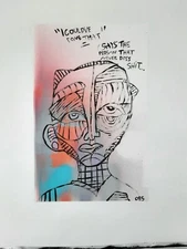 Otis Bruhserko Original Painting Folk Outsider Art Brut by Arizona Artist OBS