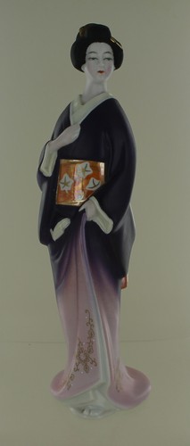 Vintage Seyei Fine Porcelain Wine Decanter Japan Liquor Geisha Figurine Bottle