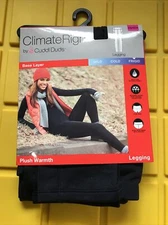 New XS￼ Climate Right Cuddl Duds Base Layer Plush Warmth Legging - Black