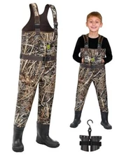  Chest Waders for Toddler & Children, Neoprene 2T Next Camo Evos Brown