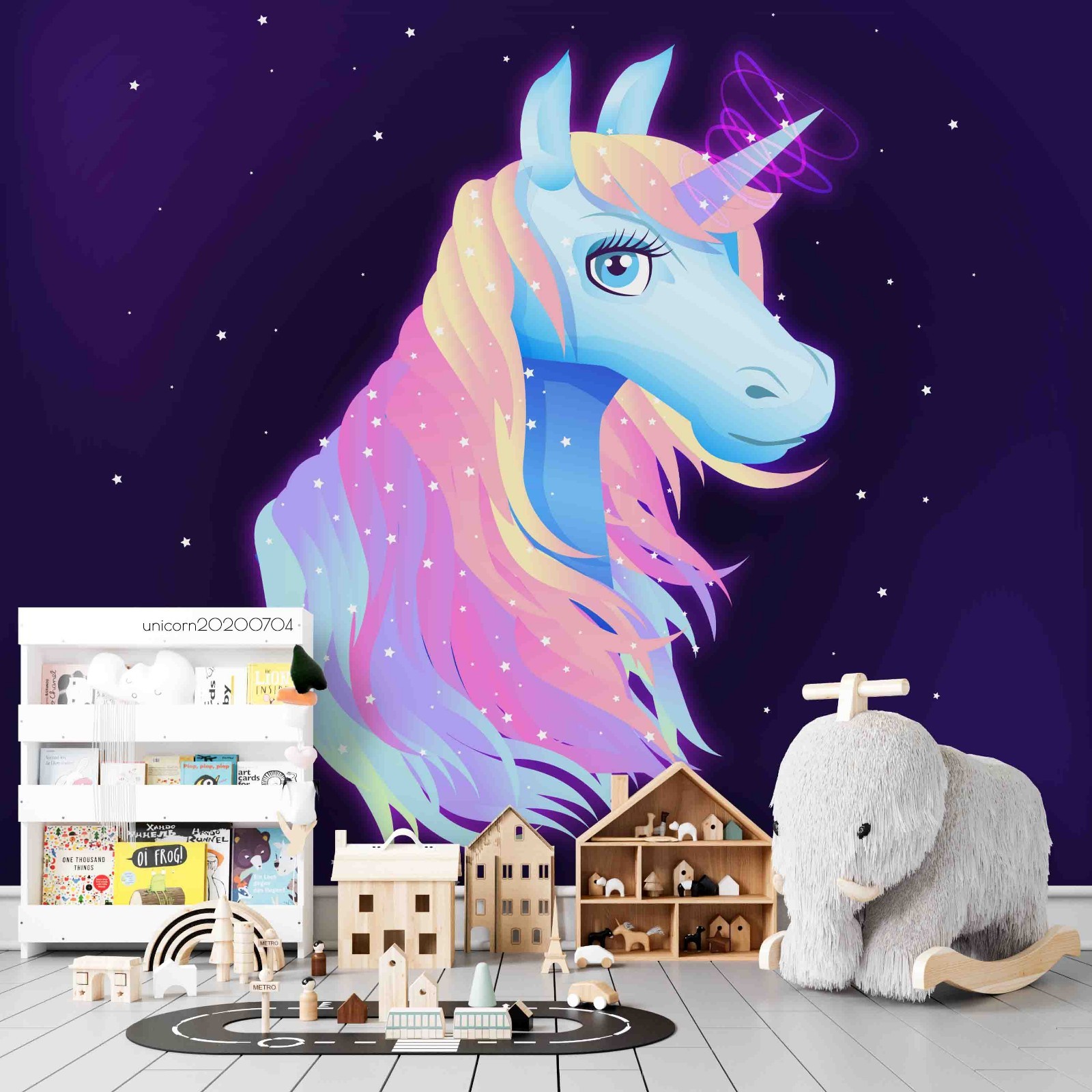 3D Unicorns Illustration Wall Murals Wallpaper Murals Wall Sticker 4
