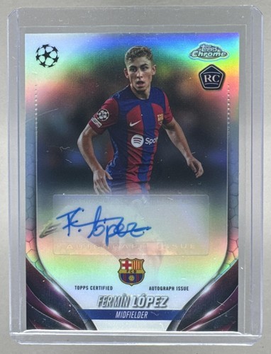 Fermin Lopez 2023 Topps Chrome UEFA #CA-FL Auto Rookie RC