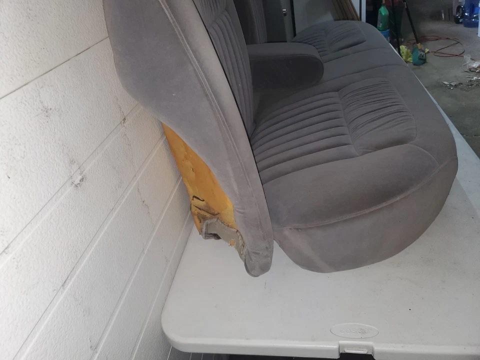 Asiento de banco trasero Ford Ltd Crown Victoria 1988 89 90 tela gris Foto 3 de 4