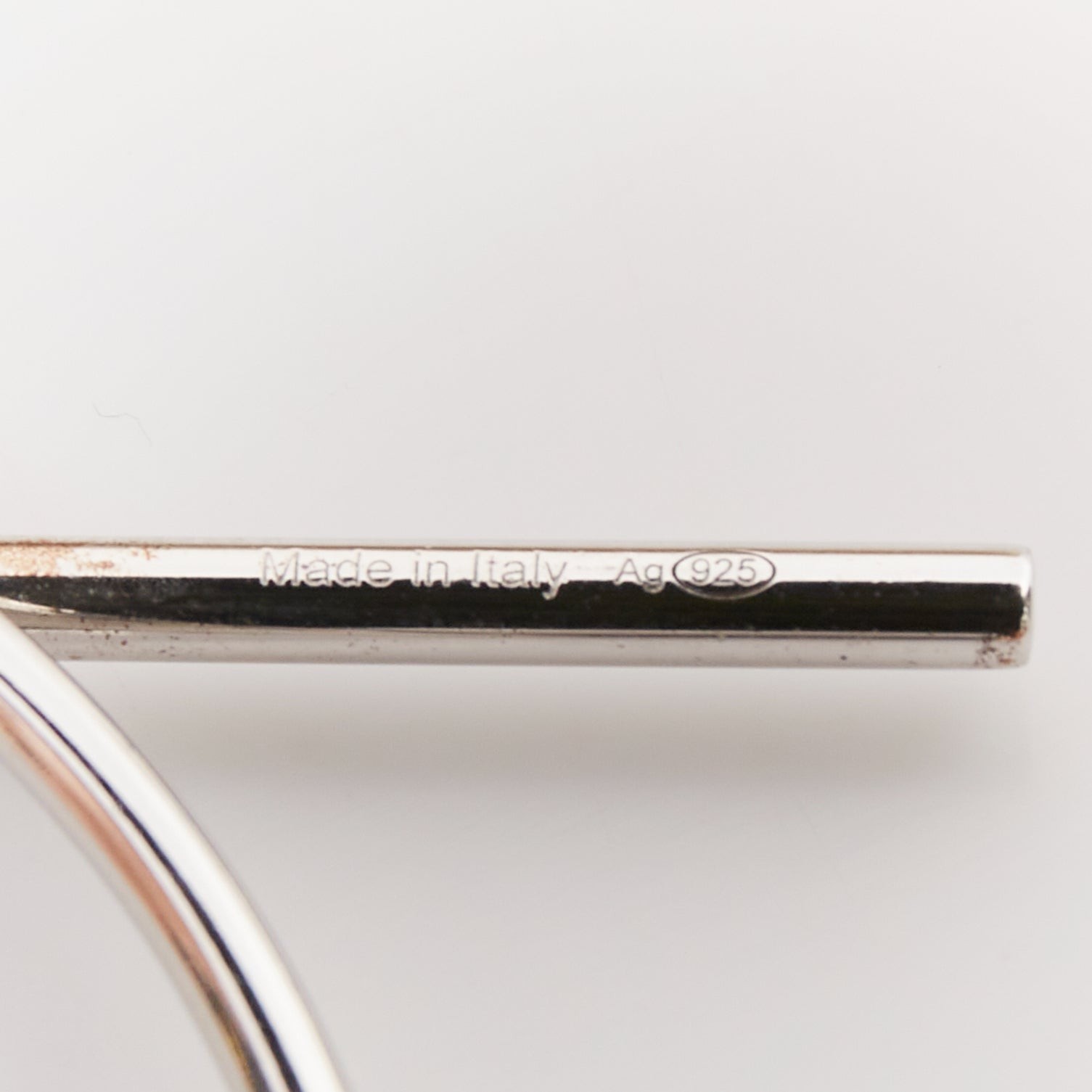 Hermes Loop 925 Sterling Toggle Clasp Pierced Hoo… - image 6