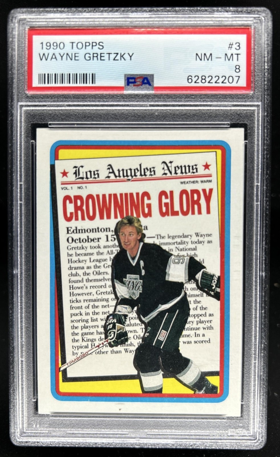Wayne Gretzky ("C*" print code) #3 1990-91 Topps Hockey