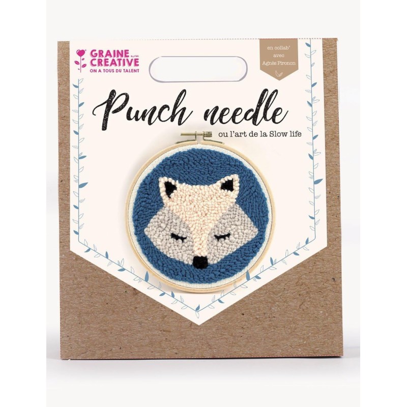 Punch needle renard kit débutant sans couture pour réussir sa broderie