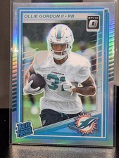 2025 Panini Donruss - Rated Rookie Ollie Gordon II #394 Optic Preview Holo Prizm