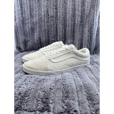 Vans Old Skool Shag Suede Sneakers Women’s Size 9 Cream White *new*