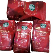 1X Starbucks Holiday Blend Ground Coffee 17 oz. 3X Starbucks Holiday Blend 10oz