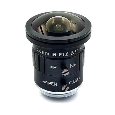 2,5 mm 4K 8 MP 2/3 Zoll F1,6 IR Fischauge Weitwinkel Ansicht C-S Mount Mono-Focal7852