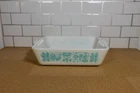 Vintage Pyrex 0503 TURQUOISE 1 1/2 QT AMISH BUTTERPRINT Casserole Dish Ovenware