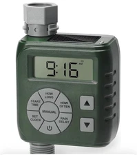 Zuomeng Smart Water Hose Timer Solar Dual Power Irrigation Controller Open Box