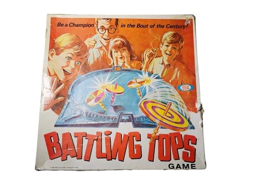Vintage 1968 Ideal Battling Tops Game Board Game #2340-8 Original Box RARE
