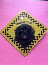 Auto Attitude La   NEWFIE TAXI   Dog Sign  Car/truck 