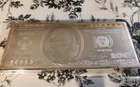 4 Oz Troy Silver 999 Fine Silver $100 Bill Year 2000 Federal Reserve Note