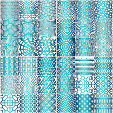 36 Pack Geometric Stencils Set for Painting, 6 x 6 Inches