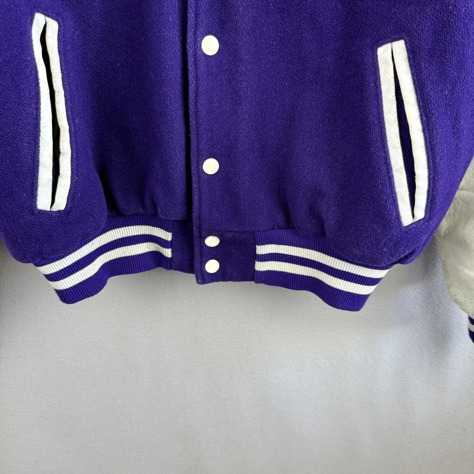 Chaqueta de Colección Años 90 East High Letterman Para Hombre Grande Nueva York Lana Lucha Universitaria Foto 4 de 4