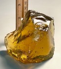 Amber Translucent Slag Art Glass Cullet  13.2 oz  3.5" X 2 .5" X  3" — photo 3