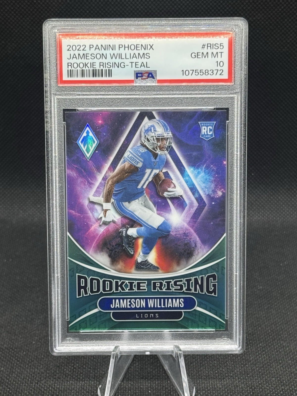 Jameson Williams Panini Phoenix Rookie Rising #RIS5 Teal