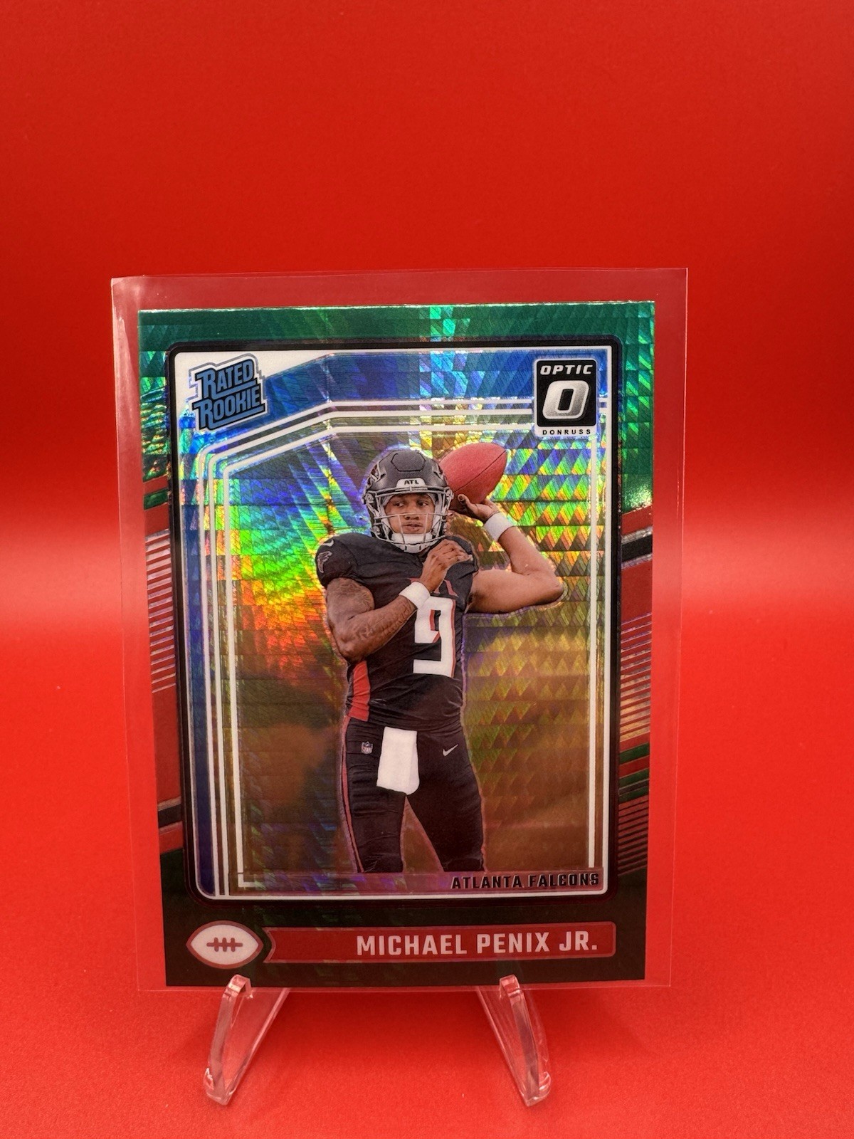 2024 Panini Donruss Optic -Rated Rookie Michael Penix Jr. #279 Green Hyper Prizm