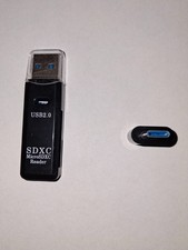 Multi Functional 2 in 1 Card Reader, USB Reader Supports TF SD Cards, Black