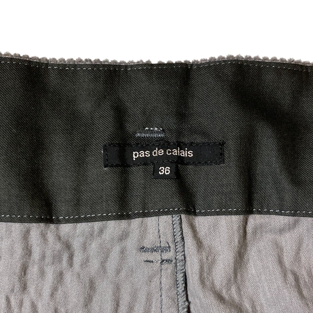 Pas de Calais Corduroy Wide Sarouel Pants, Size 36, Gray Women USED