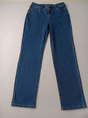 Style & Co Curvy Straight Leg Jeans Womens 12 Blue Medium Wash Stretch Denim