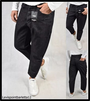Türkische Herren Jeans High Horse Baggy Hose Denim Schwarz 42 Weite Capri