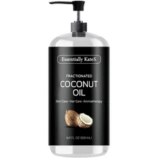 Essentially KateS Fractionated Coconut Oil - Body & Hair Carrier Oil, 16.9 Fl Oz