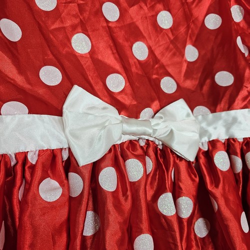 Disney Store Minnie Mouse Dress Girls Size XL Red Polka Dot Lined Puffy Costume - Picture 6 of 16