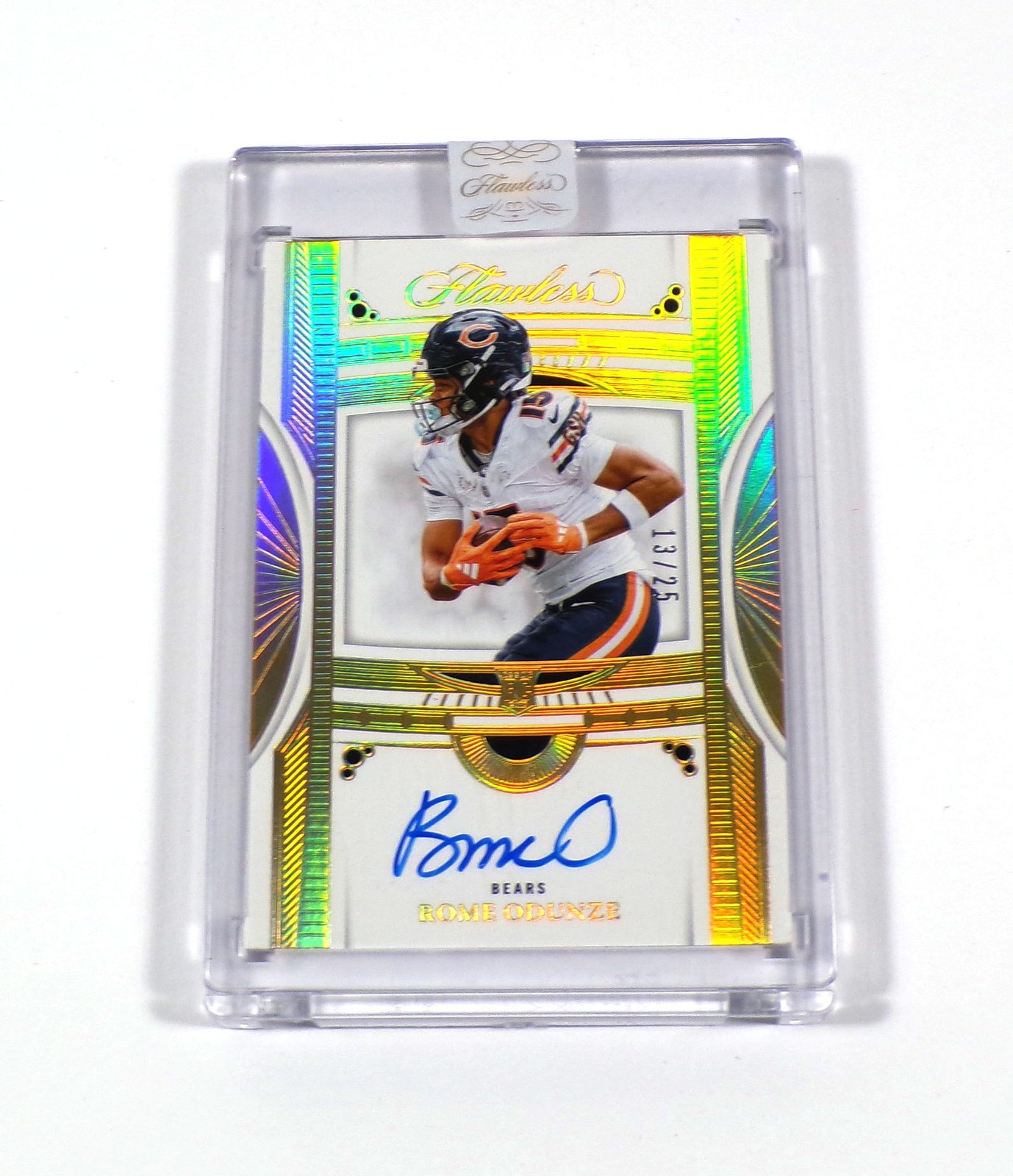 2024 Panini Flawless Rome Odunze Rookie Debut #RDSROE Bears /25 On Card Auto
