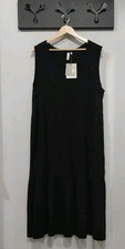 AND/OR by John Lewis Black Midi Dress Size 18 BNWT Sleeveless Jersey RRP £49