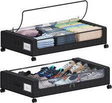 under Bed Storage with Wheels, XXL 60L under the Bed Storage Bins, Underbed Stor