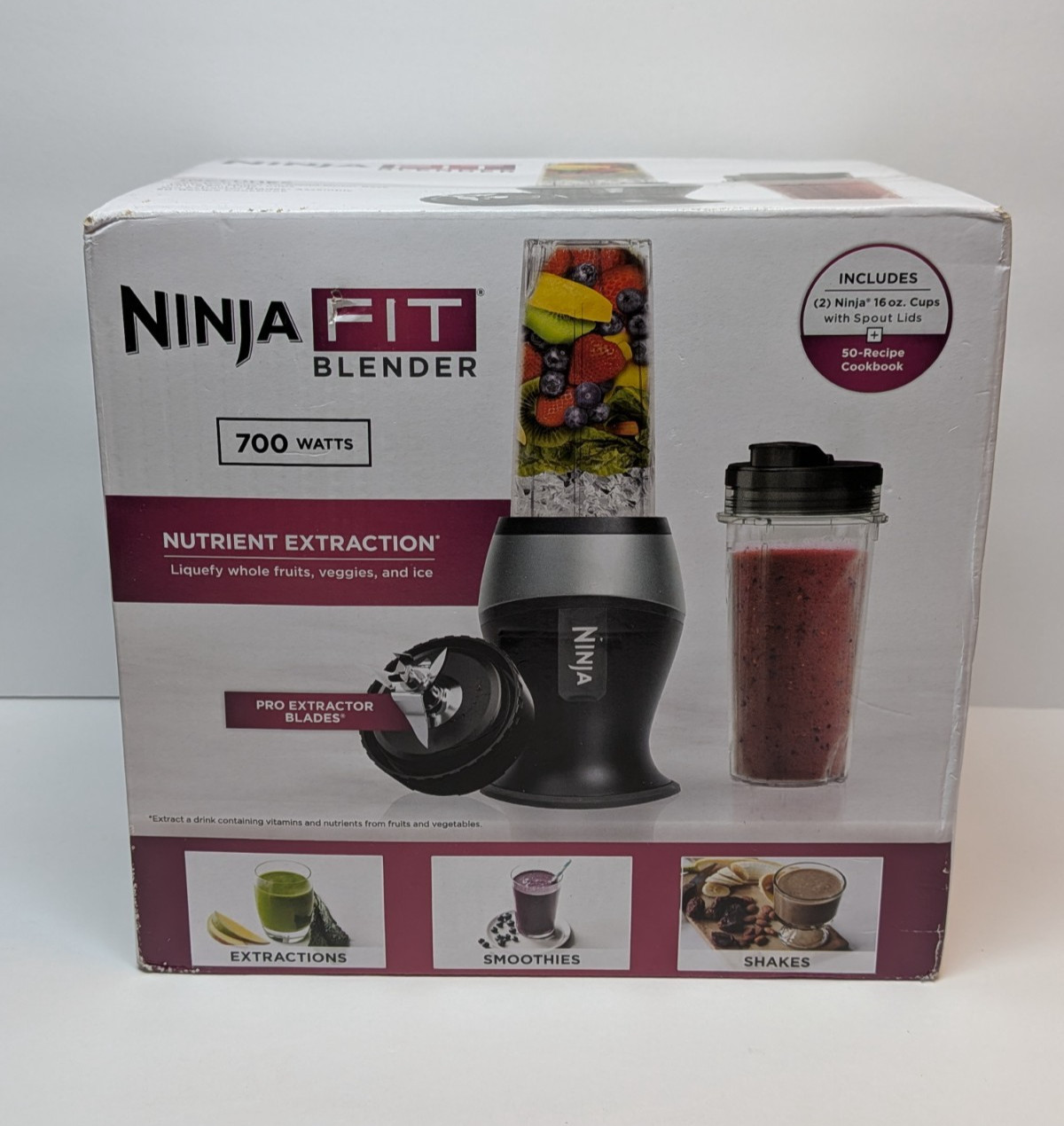 Ninja Fit Personal Blender (Single-serve, Two 16oz Cups) Dis