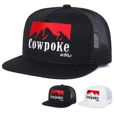 Embroidered Trucker Cap Mesh Snapback Hat Adjustable Hip Hop Unisex Baseball Cap