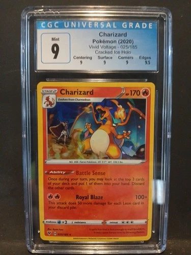 CGC 9 2020 Pokemon TCG Charizard Cracked Ice Holo Vivid Voltage #25 025/185