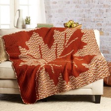 Herrschners  Maple Reflections Throw Crochet Kit