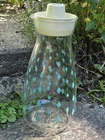 Vintage Pyrex Turquoise/Aqua 48 Ounce Juice Carafe Diamond & Starburst Pattern